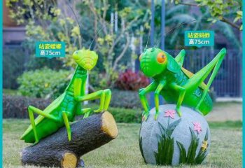 售樓部蝗蟲雕塑，噴砂發光雕塑，彩繪題材