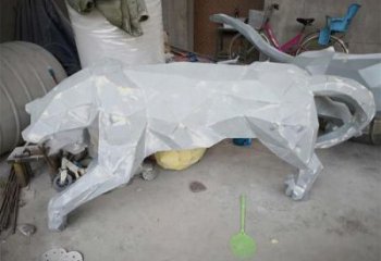 街道獵豹雕塑，鍛造動(dòng)物雕塑，古銅效果