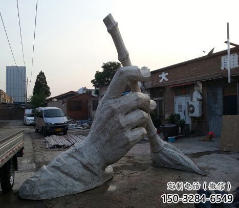 校園毛筆雕塑，拉絲景觀雕塑，抽象主題