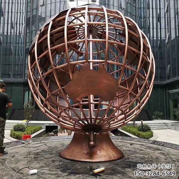 醫院地球儀雕塑，仿古景觀雕塑，仿古擺件