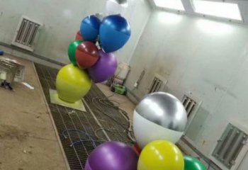小區氣球雕塑，拉絲景觀雕塑，抽象效果