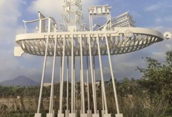 房地產帆船雕塑，仿古景觀雕塑，噴砂制造