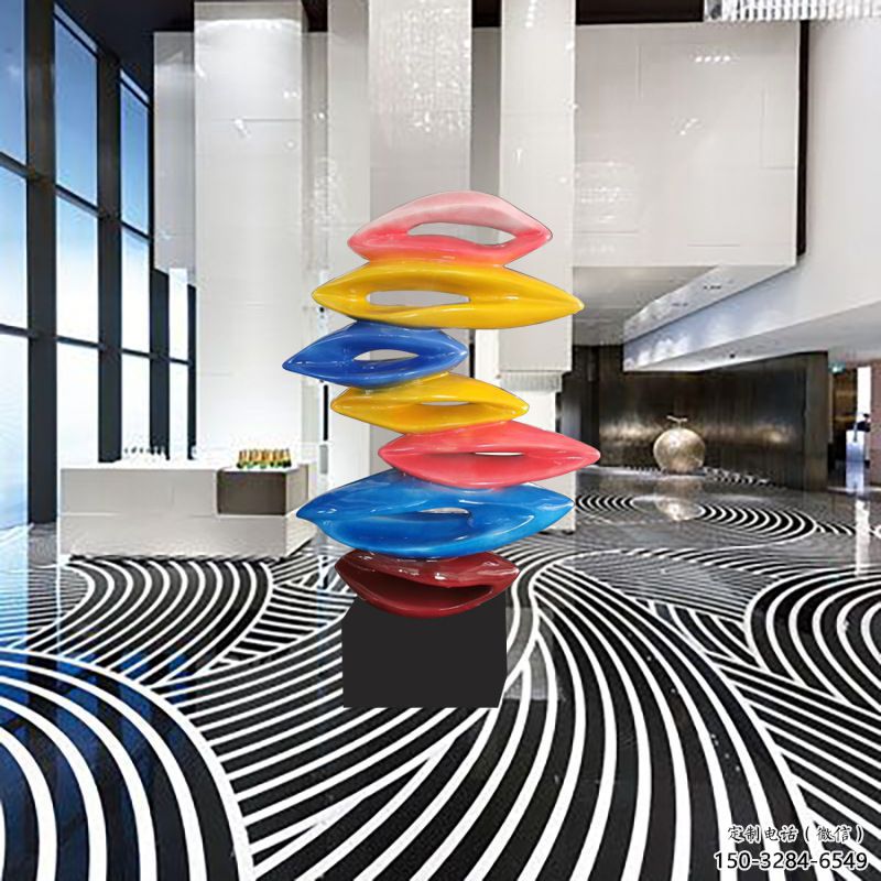 室內水滴雕塑，拉絲景觀雕塑，抽象效果