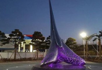 城市水滴景觀雕塑，網(wǎng)格燈光雕塑，鏤空效果