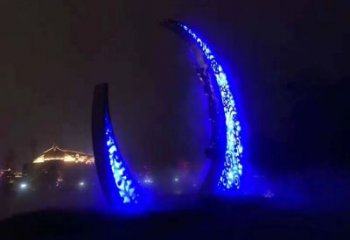 房地產(chǎn)月亮雕塑，仿古景觀雕塑，噴砂制造