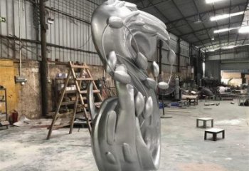 農村海浪雕塑，鏤空景觀雕塑，抽象效果