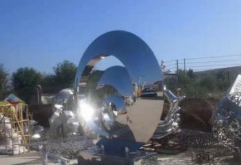 公園圓環雕塑，噴砂發光雕塑，鍛造工藝