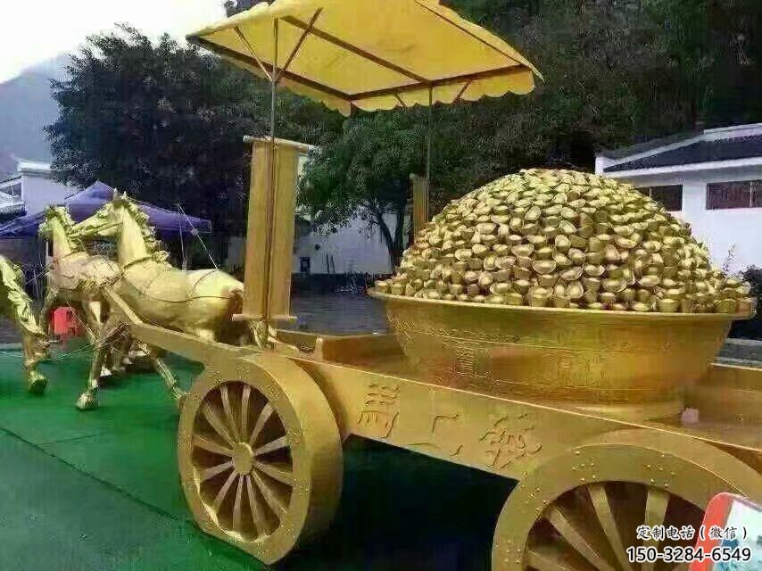 仿古馬車雕塑 創意景觀雕塑 民俗擺件