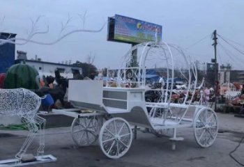 酒店馬車雕塑 庭院民俗雕塑 彩繪小品