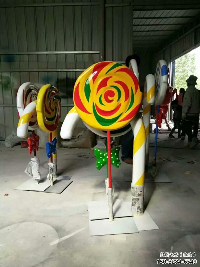 步行街糖果雕塑 游樂場景觀小品 鑄造雕塑