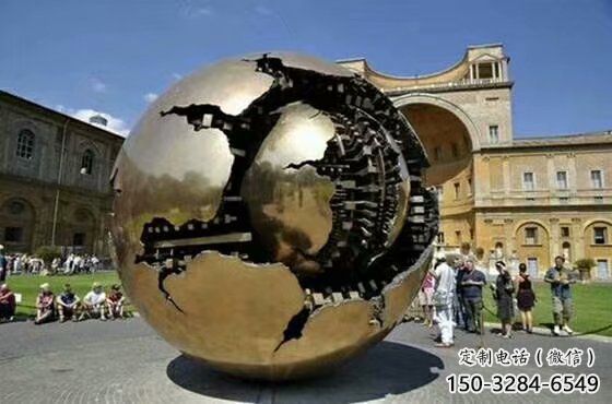 別墅區地球雕塑 大型別墅區擺件 剪影雕塑