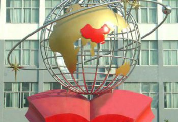 街道地球雕塑 現(xiàn)代景觀擺件 彩繪雕塑