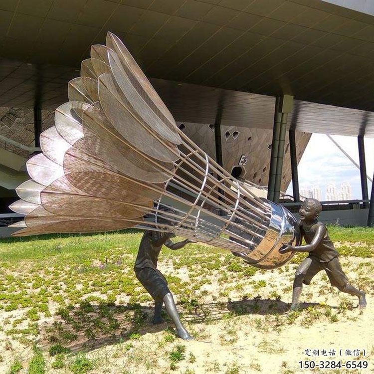 風景區羽毛球雕塑 售樓處廣場雕塑 仿古擺件