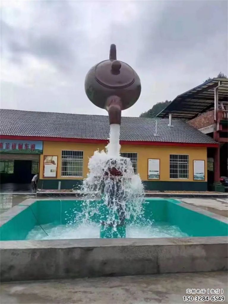 古銅色水壺雕塑供應(yīng)商 大型城市雕塑 商業(yè)街?jǐn)[件