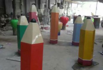 村口鉛筆雕塑 啞光景觀擺件 公園雕塑