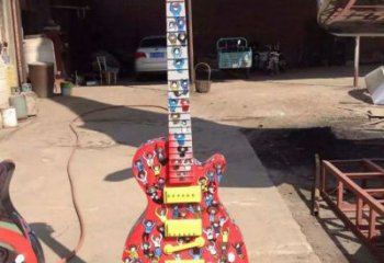 房地產吉他雕塑 現代景觀擺件 幾何雕塑