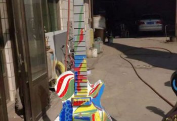 吉他雕塑 景觀美陳小品 噴漆雕塑
