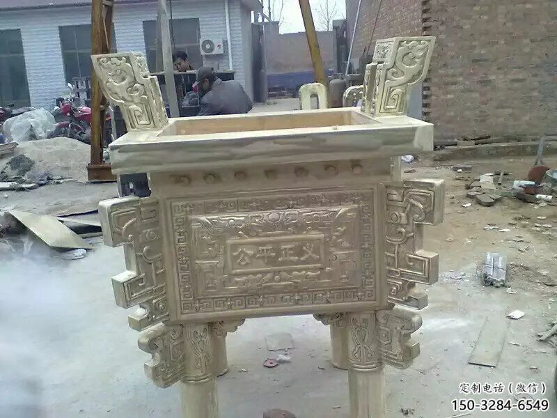 草地福鼎雕塑 現代校園小品 大型雕塑