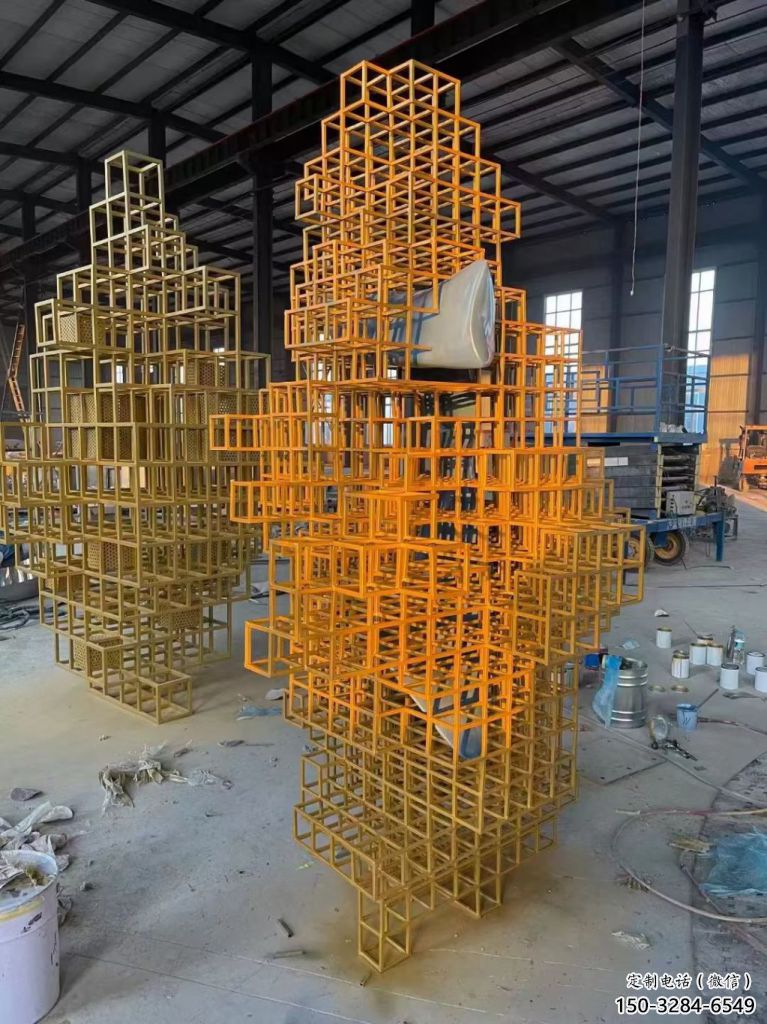 草地積木雕塑 現(xiàn)代校園小品 大型雕塑