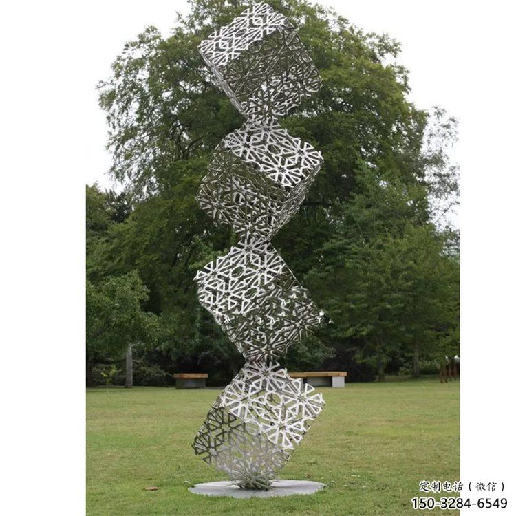 商業街積木雕塑 烤漆擺件 彩繪雕塑