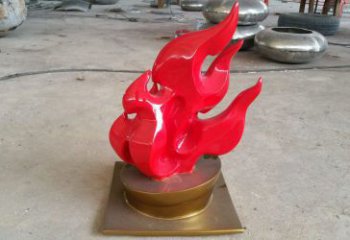 街道火焰雕塑 現代景觀擺件 彩繪雕塑