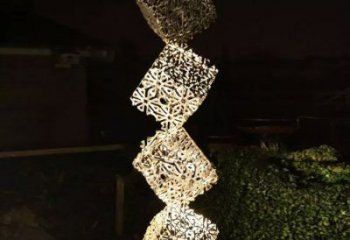 村口積木雕塑 啞光景觀擺件 公園雕塑