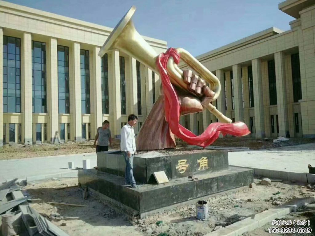 軍號雕塑生產廠家 田間彩繪雕塑 仿真擺件雕塑