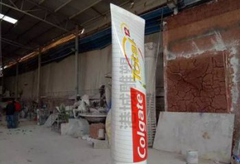大型牙膏雕塑 彩繪雕塑 烤漆工藝制作