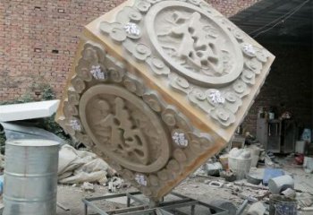 美陳魔方雕塑 異形噴水小品 酒店雕塑