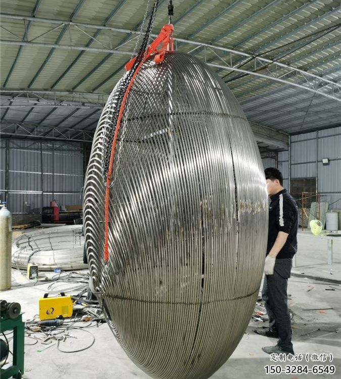 現代雞蛋雕塑 大型別墅區擺件 博物館雕塑