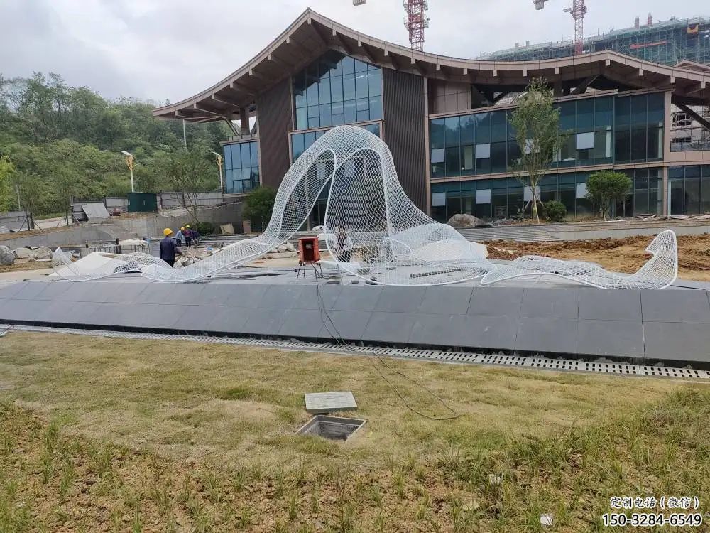 公園飄帶雕塑 創意企業擺件 美陳雕塑