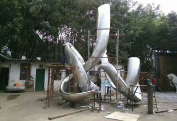 街道飄帶雕塑 現代景觀擺件 彩繪雕塑