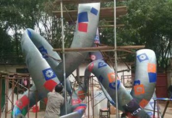 飄帶雕塑 景觀美陳小品 噴漆雕塑