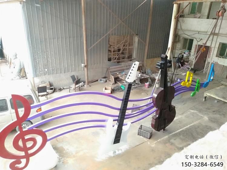 音符雕塑 電鍍現代小品 公園雕塑