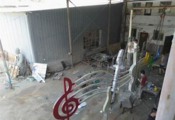 公園音符雕塑 創意企業擺件 美陳雕塑