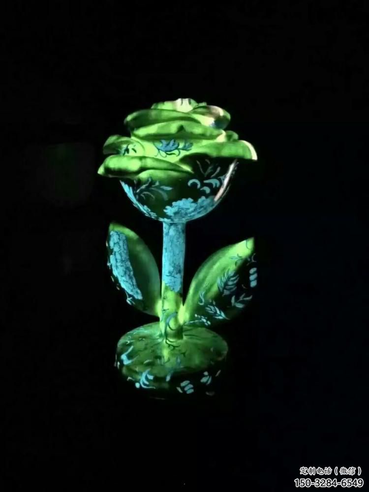 酒店玫瑰雕塑 景觀美陳花朵雕塑 現代雕塑