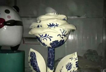 村口玫瑰雕塑 啞光景觀擺件 公園雕塑