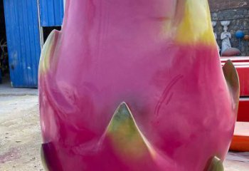 大型火龍果雕塑 步行街水果雕塑 仿真擺件