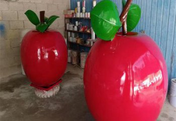 酒店蘋果雕塑 庭院仿真雕塑 彩繪小品