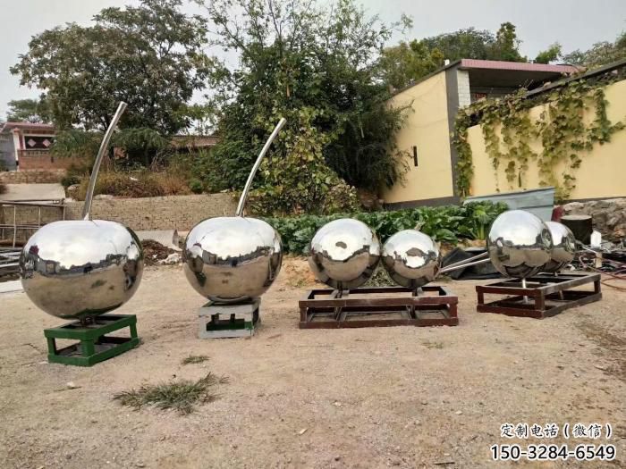 櫻桃雕塑廠家 歐式步行街水果雕塑 大型商場(chǎng)雕塑