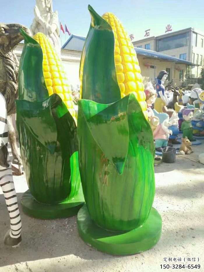 仿真玉米雕塑 店門口園林雕塑 農(nóng)作物小品