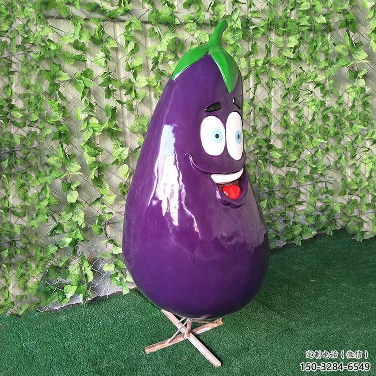 創意茄子雕塑 步行街店門口雕塑 水果小品