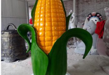 戶外玉米雕塑 噴漆景觀農作物雕塑 燈光雕塑