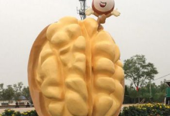 酒店核桃雕塑 庭院仿真雕塑 彩繪小品