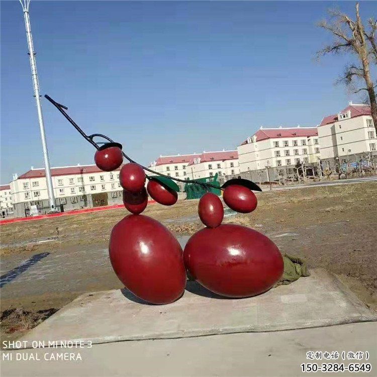 園林紅棗雕塑 風景區仿真雕塑 廣場小品