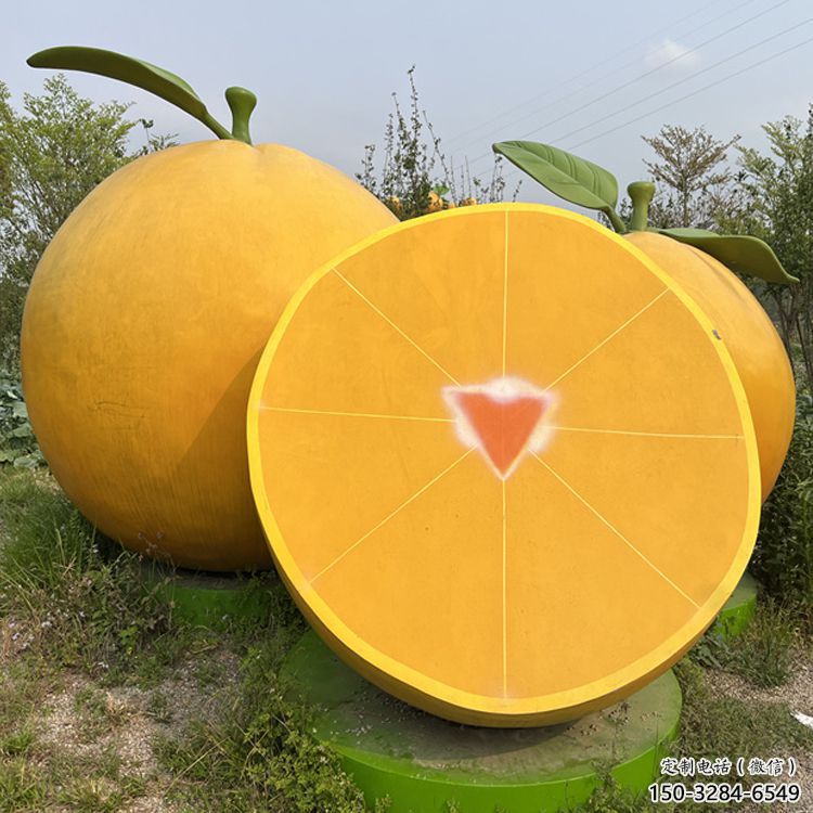 檸檬雕塑，水果仿真擺件，公園廣場雕塑 (18)