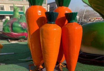 創意胡蘿卜雕塑 啞光景觀蔬菜雕塑 公園雕塑