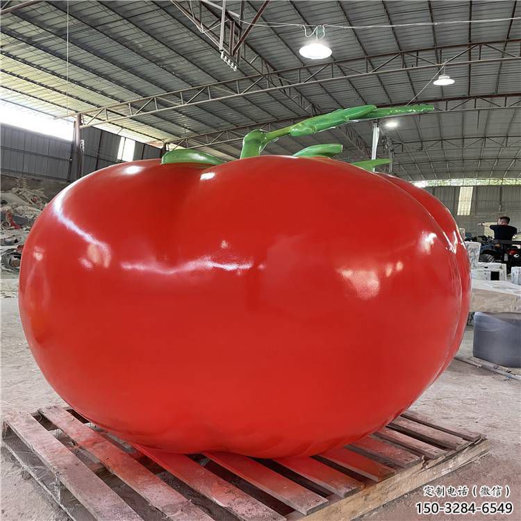 門(mén)口番茄雕塑 售樓處仿真雕塑 彩繪小品