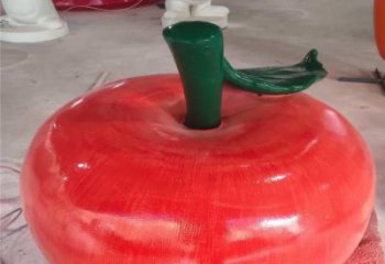 公園番茄雕塑 酒店門(mén)口雕塑 彩繪擺件