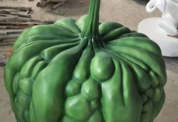 農村苦瓜雕塑 抽象藝術蔬菜雕塑 烤漆瓜果雕塑
